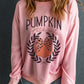 Leopard Bowknot Pumpkin Graphic Halloween Sweatshirt