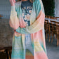 Gradient Knit Open Cardigan with Pockets