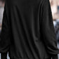 Ribbed Hem Snap Button Neckline Sweatshirt with Pocket