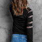 FALL Leopard Print Cut Out Long Sleeve Sweatshirt