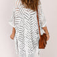 Loose Knitwear Kimono with Slits