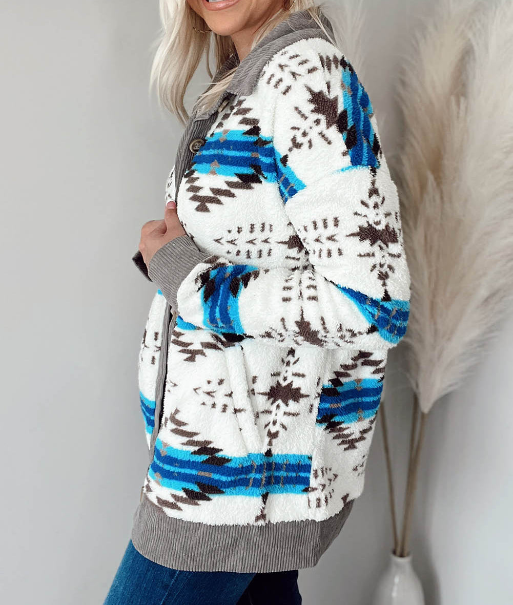 Western Sherpa Corduroy Trim Jacket