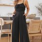 Spaghetti Straps Backless Knot Wide-Leg Jumpsuit