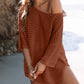 Textured Knit Drop Shoulder Tee
