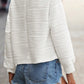 Wavy Texture Drop Shoulder Long Sleeve Top