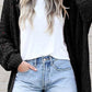 Casual Hollowed Knit Dolman Sleeve Cardigan