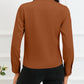 Solid Wrap V Neck Long Sleeve Top