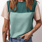 Rib Textured Colorblock T Shirt