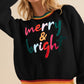 Merry & Bright Colorful Stripes Trim Sweater