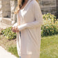Open Front Hooded Long Cardigan with Slits