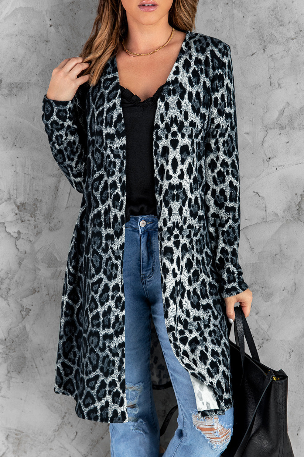Print Long Cardigan