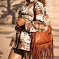 Aztec Print Flap Pocket Button-up Jacket
