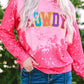 Glitter HOWDY Graphic Western Tie Dye Sweatshirt