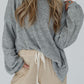 Side Split Drop Shoulder Oversized Top
