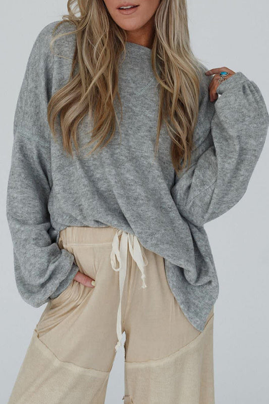 Side Split Drop Shoulder Oversized Top