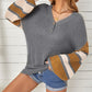 Striped Raglan Sleeve Drop Shoulder Sweater