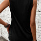 Black Ribbed V Neck Tank
