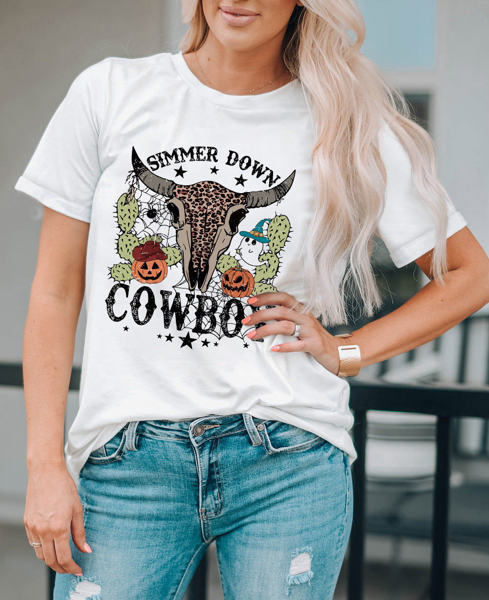 Halloween Vibe COWBOY Fashion Graphic Tee