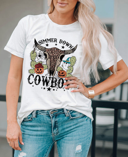 Halloween Vibe COWBOY Fashion Graphic Tee
