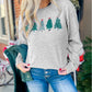 2-side Printed Christmas Tree Letter Graphic Sweatshirt