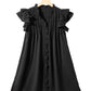 Ruffle Sleeve V Neck Frilled Shift Dress