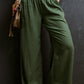 Elastic Waist Casual Wide Leg Pants