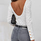 Floral Lace Buttoned Long Sleeve Bodysuit