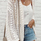 Stylish Hollow Out Knit Drop Shoulder Cardigan