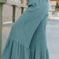 Blue High Waist Ruffled Wide-Leg Pants