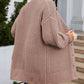 Buttoned Front Drop Shoulder Knitted Cardigan