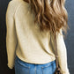Raglan Sleeve Crewneck Casual Sweater