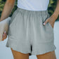 High Waist Pocketed Ruffle Shorts
