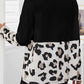 Leopard Color Block Long Sleeve Top