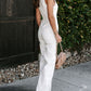 High Waist Back Zip Wide Leg Sleeveless Jumpsuit