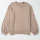 Pearled Drop Shoulder Plus Size Sweater