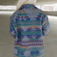 Western Aztec Print Button Flap Pocket Shacket