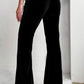 Solid Color High Waist Flare Corduroy Pants
