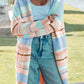 Striped Printed Knitted Open Front Cardigan
