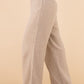 Textured High Waist Wide Leg Plus Size Pants