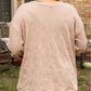 Plus Size Textured Drop Shoulder Crew Neck Sweatshirt