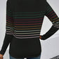 Striped Crew Neck Long Sleeve Top