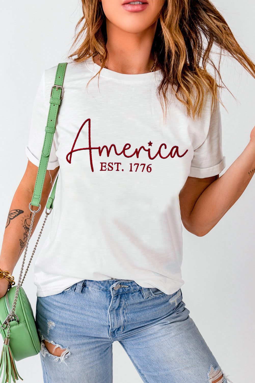America EST.1776 Embroidered Graphic Tee