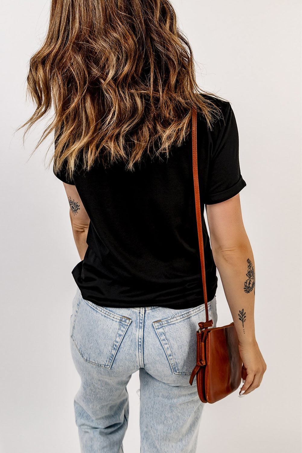 Independent Day Sequin Bow Graphic T Shirt