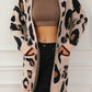 Leopard Animal Print Open Midi Cardigan