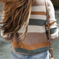 Classic Round Neck Colorblock Knit Sweater