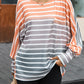 Gradient Chest Pocket Long Sleeve Top