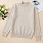 Thermal Lined Ribbed Knit Mock Neck Sweater