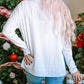 HOHOHO Christmas Graphic Wide Rib Long Sleeve Top