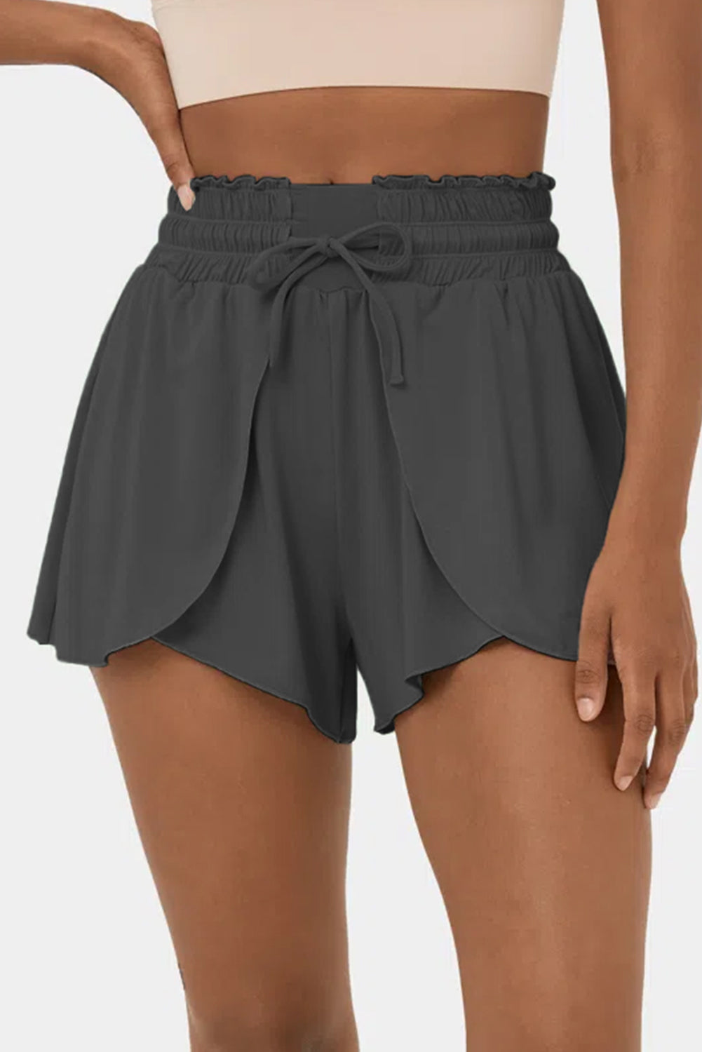 Frilly High Waist Petal Wrap Swim Shorts