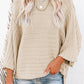 Exposed Seam Ribbed Knit Dolman Top